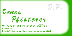 denes pfisterer business card